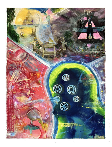 Time Traveller van Niki Singleton, Werk op papier te koop op Singulart