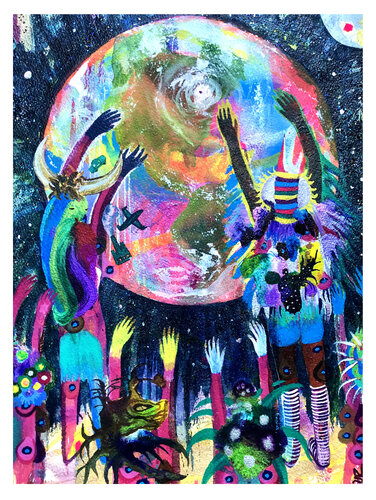 Healing Circle von Niki Singleton, Werk auf Papier kaufen auf Singulart