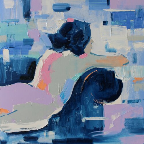 French Blue 10 van Li Lee-Archer, Schilderij te koop op Singulart