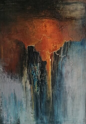 Live like dancing on volcano   No. 25421 di Vera Jochum, Pittura in vendita su Singulart