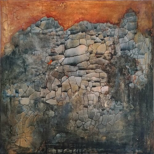 Orange sky   No. 20 9 21 by Vera Jochum, 기타 매체 for Sale on Singulart