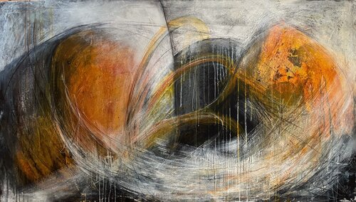 Swimming in a black hole    No. 8 1 22 von Vera Jochum, Malerei kaufen auf Singulart