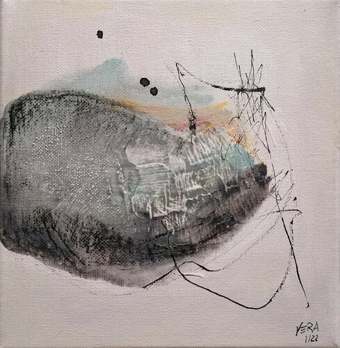 Six little fleeting thoughts / 3   No. 4 1 22 van Vera Jochum, Schilderij te koop op Singulart