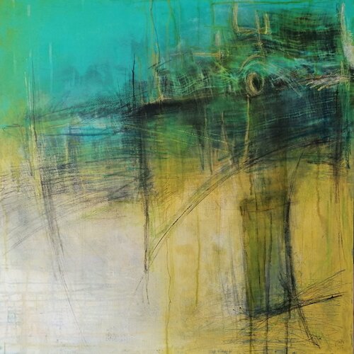 Down by the river No. 6 6 22 van Vera Jochum, Schilderij te koop op Singulart