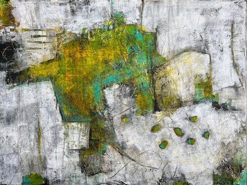 Last green leaves No. 4 9 22 di Vera Jochum, Pittura in vendita su Singulart