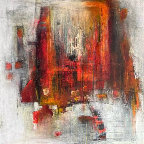 Series painted feelings No. 7 " to fall'in love " van Vera Jochum, Schilderij te koop op Singulart