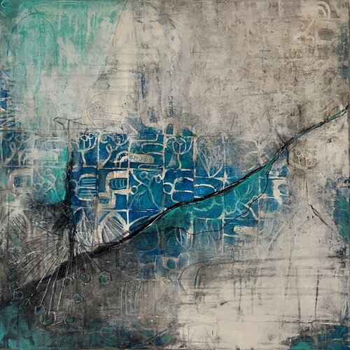 Floating in the wave, No. 02 03 24 van Vera Jochum, Schilderij te koop op Singulart