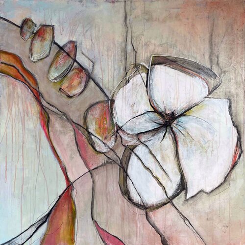 Tiny Orchid, Flower Series # 10, No.  07 06 24 di Vera Jochum, Pittura in vendita su Singulart