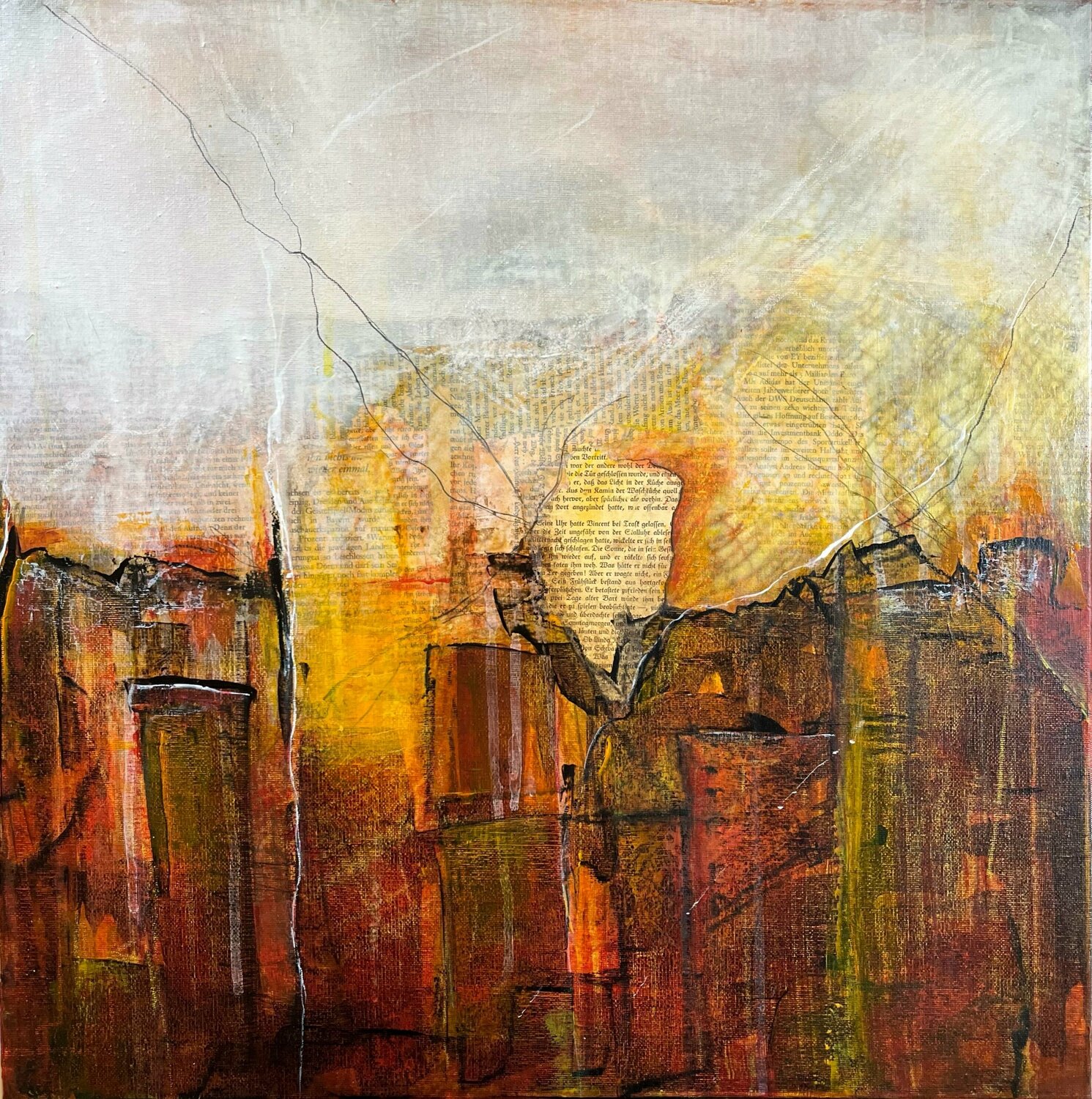 Smoke on the water  No. 2 7 22 Vera Jochum Originalgemälde zu verkaufen