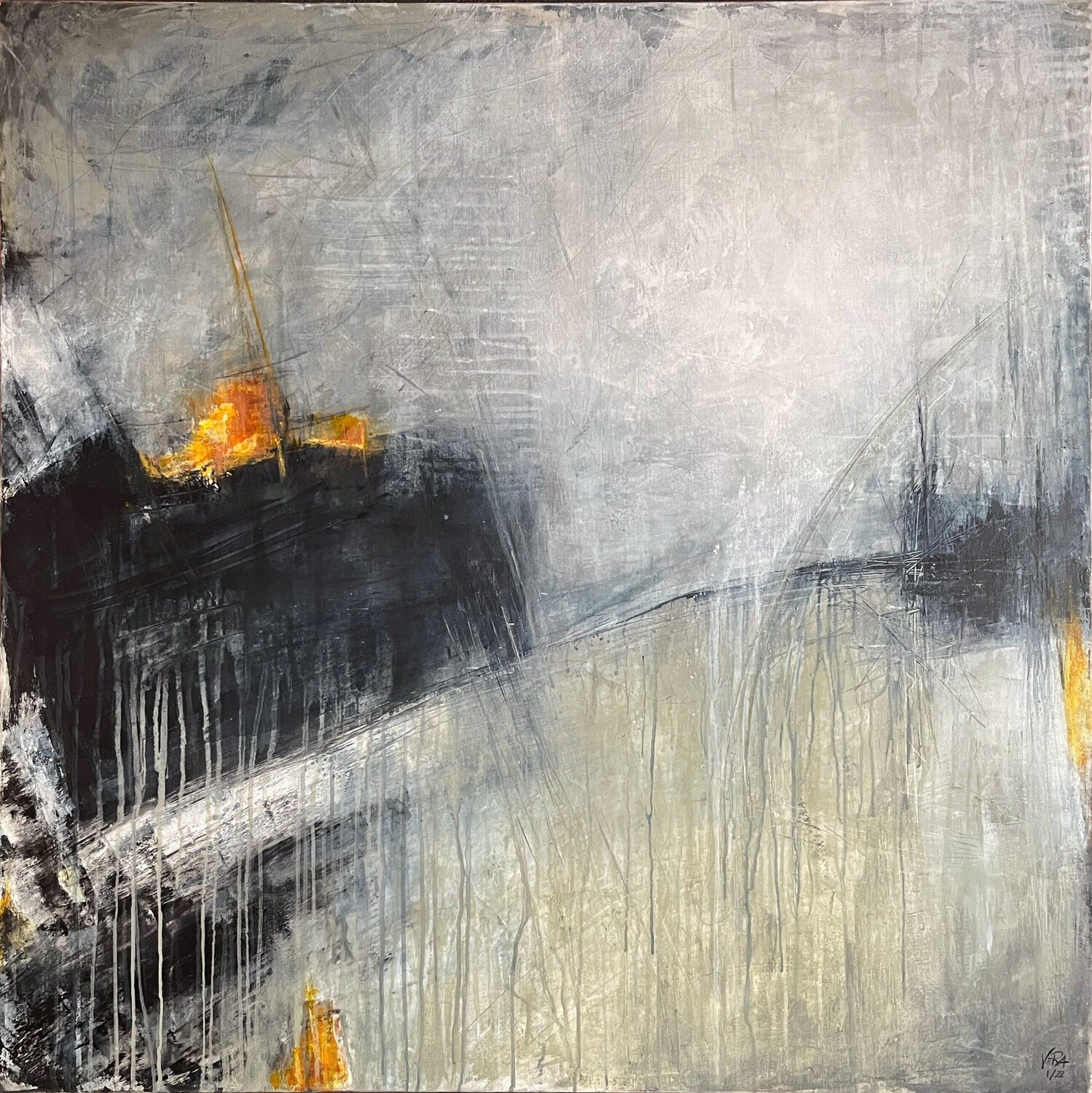 Procastination of darkness, No. 12 / 1 / 22 Vera Jochum Originalgemälde zu verkaufen