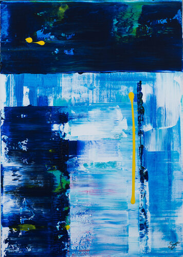 Laughing on the lake di Sangie, Pittura in vendita su Singulart