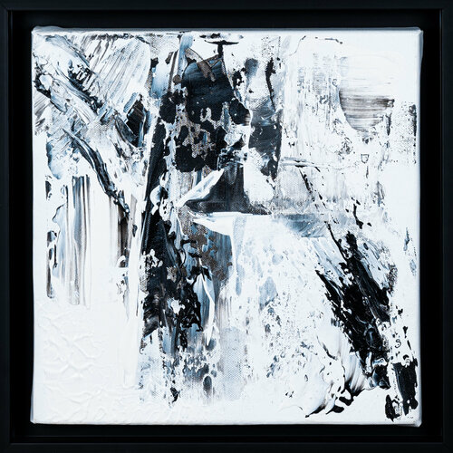 Abstract Black&White 30-11 van Sangie, Schilderij te koop op Singulart
