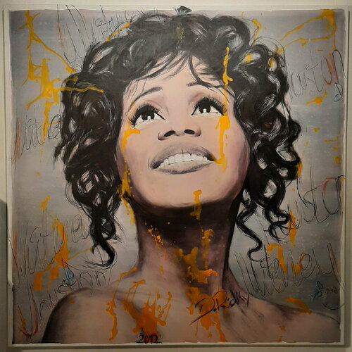 Whitney Houston by Dagmar Ridky, 회화 for Sale on Singulart