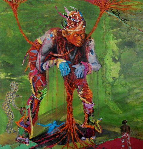 Schamane by Dagmar Ridky, Painting for Sale on Singulart