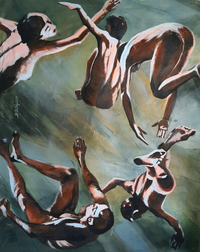 Freier Fall di Dagmar Ridky, Pittura in vendita su Singulart