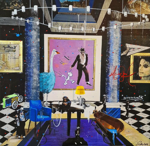 Michael Jackson MOONWALK de Dagmar Ridky, Pintura a la venta en Singulart