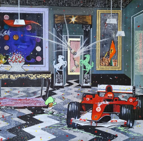 Ferrari Schumacher by Dagmar Ridky, Painting for Sale on Singulart