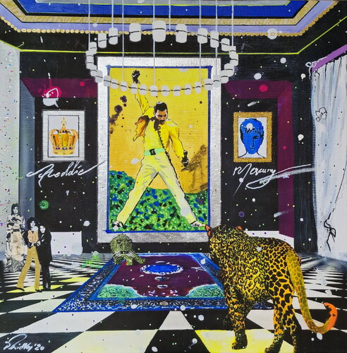 Freddy Mercury und Queen by Dagmar Ridky, 회화 for Sale on Singulart