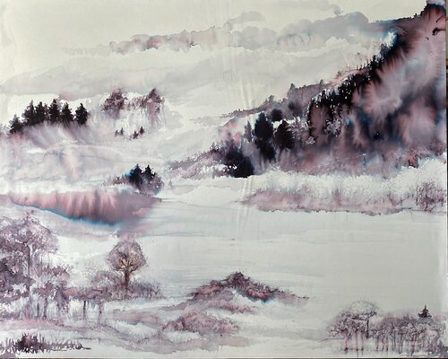 Winter... van Mila Ruiz, Tekening te koop op Singulart