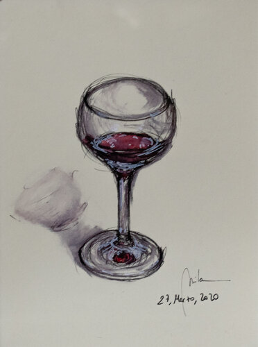 Full or empty? by Mila Ruiz, 소묘 for Sale on Singulart