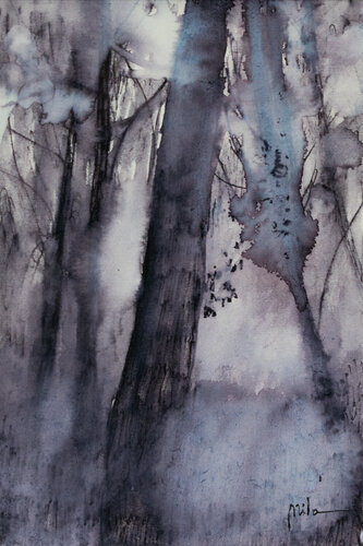 Rainy days by Mila Ruiz, 소묘 for Sale on Singulart