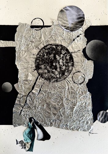 How many moons has my night? by Mila Ruiz, 종이 for Sale on Singulart