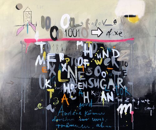 Play on Words di Mina Ilic, Pittura in vendita su Singulart