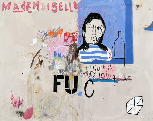 Café de Flore van Mina Ilic, Schilderij te koop op Singulart