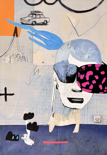 A Hand Over Their Eyes di Mina Ilic, Pittura in vendita su Singulart