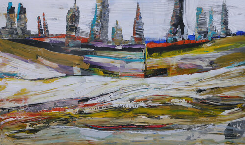 Living on the Edge van Loretta Kaltenhauser, Schilderij te koop op Singulart