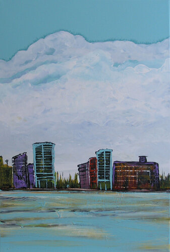 On the Waterfront di Loretta Kaltenhauser, Pittura in vendita su Singulart