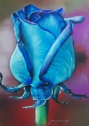 Rosa Blue van Gorka Gonzalez Crespo, Schilderij te koop op Singulart
