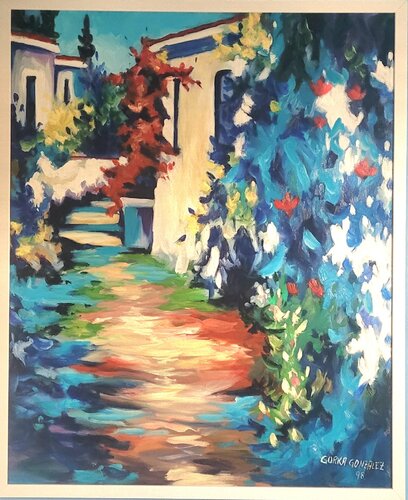 Una tarde azul van Gorka Gonzalez Crespo, Schilderij te koop op Singulart