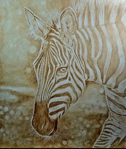 zebra van Gorka Gonzalez Crespo, Schilderij te koop op Singulart