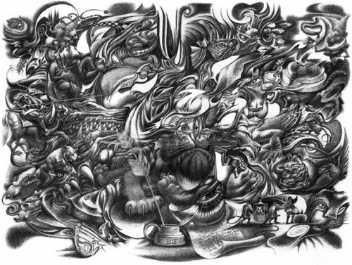 Tomcat Murr's Disturbing Dreams di Oleg Lipchenko, Disegno in vendita su Singulart
