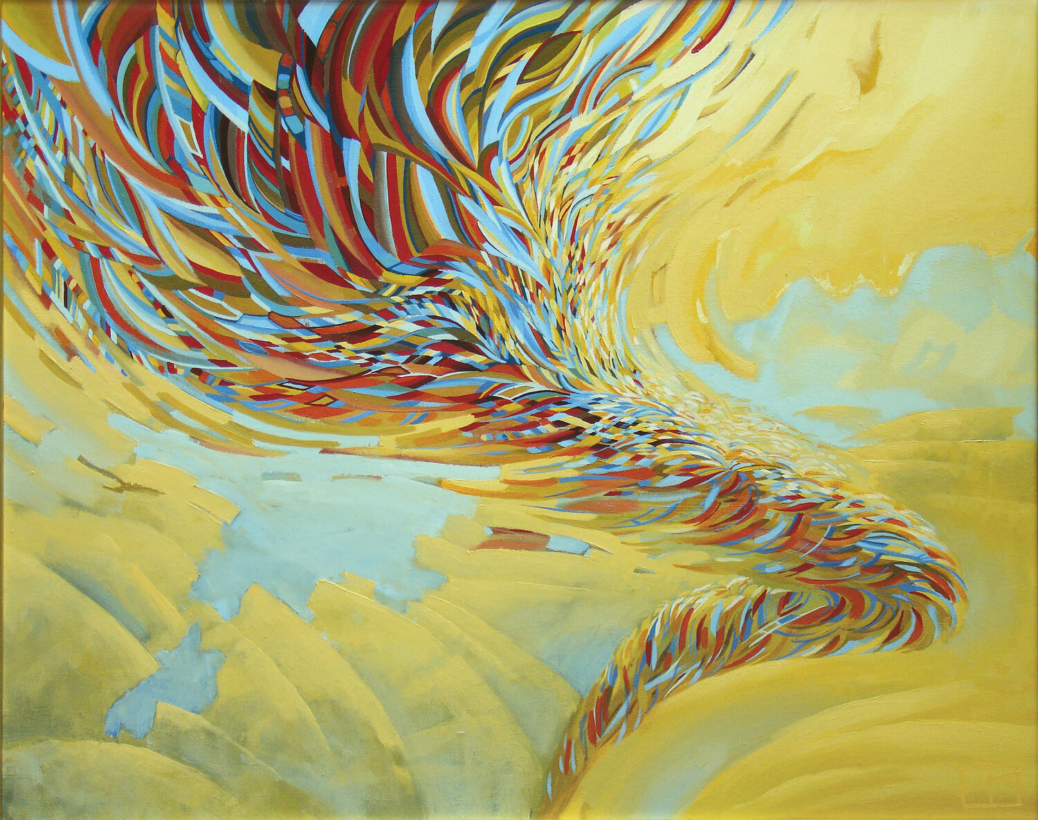 Yellow Movement Oleg Lipchenko Original painting for sale
