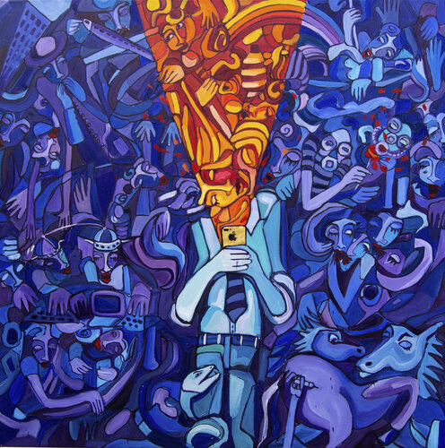 Impegno Sociale par Antonio Cotecchia, Peinture en vente sur Singulart