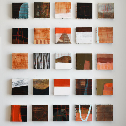 Under Construction: Grid Installation par Cat Huss, Peinture en vente sur Singulart