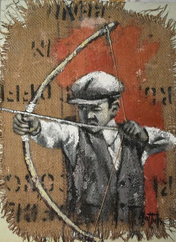 Tiro con l'arco by Gianni Mattu, Painting for Sale on Singulart