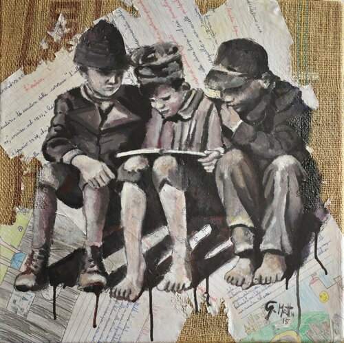 Un libro in tre de Gianni Mattu, Pintura a la venta en Singulart