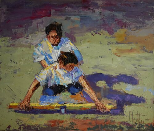 In due sulla carrozza von Gianni Mattu, Malerei kaufen auf Singulart