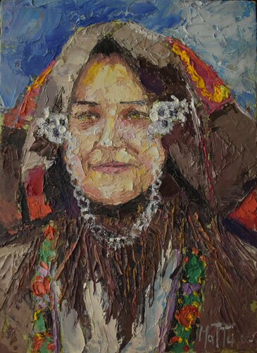 Costume di Villagrande Strisali di Gianni Mattu, Pittura in vendita su Singulart