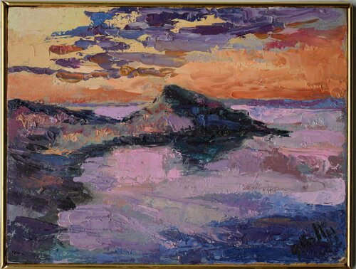 Tramonto a Castelsardo by Gianni Mattu, Painting for Sale on Singulart