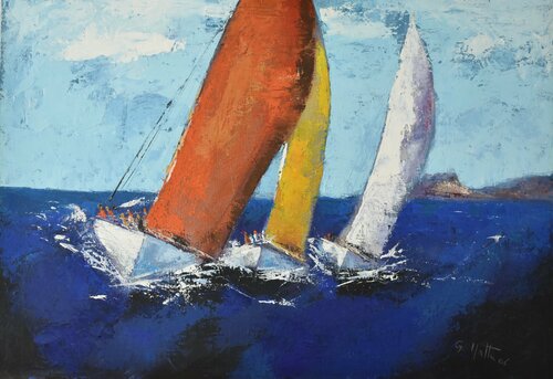 Regata von Gianni Mattu, Malerei kaufen auf Singulart