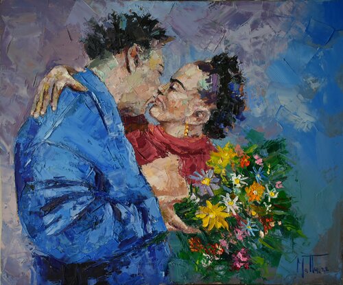 Frida and Diego in love di Gianni Mattu, Pittura in vendita su Singulart