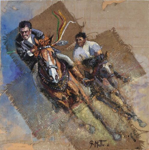 "Ardia" la prima bandiera par Gianni Mattu, Peinture en vente sur Singulart