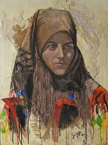 Ragazza di Orgosolo van Gianni Mattu, Schilderij te koop op Singulart