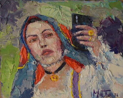 "Studio per  selfie" van Gianni Mattu, Schilderij te koop op Singulart