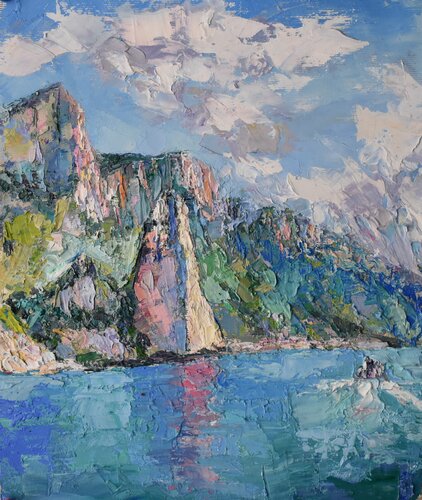 Marina di Baunei di Gianni Mattu, Pittura in vendita su Singulart