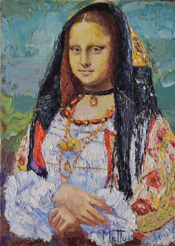 "La Gioconda d'Oliena" van Gianni Mattu, Schilderij te koop op Singulart